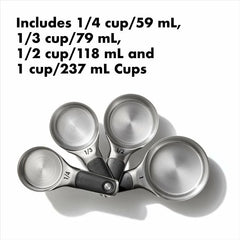 OXO 8 Piece Stainless Steel Measuring Cups and Spoons Set