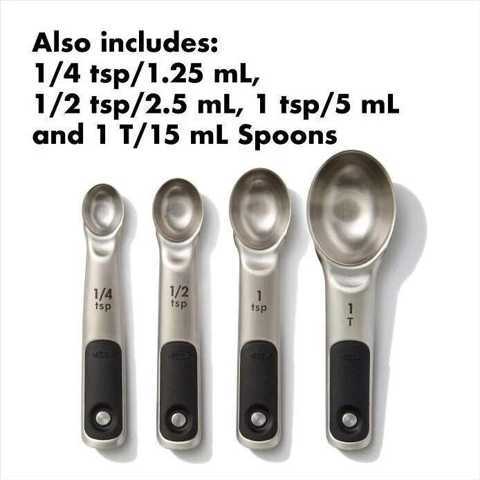 OXO 8 Piece Stainless Steel Measuring Cups and Spoons Set