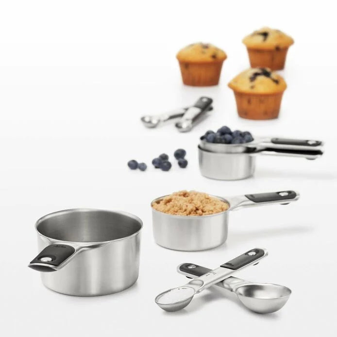 OXO 8 Piece Stainless Steel Measuring Cups and Spoons Set