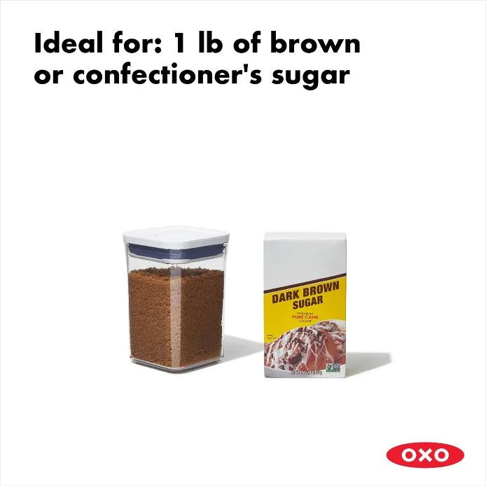 OXO POP 2.0 Container | Small Square Short 1.1 Qt