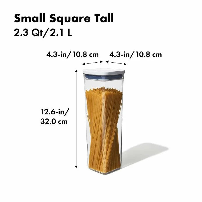 OXO POP 2.0 Container | Small Square Tall 2.3 Qt