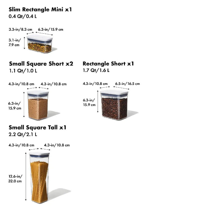 OXO POP 2.0 Storage Container Set | 5 Piece