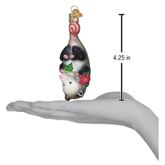 Old World Christmas Blossom Opossum Glass Holiday Ornament