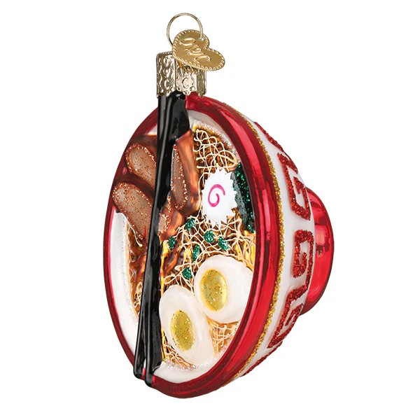 Old World Christmas Bowl Of Ramen Glass Holiday Ornament