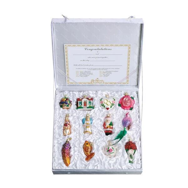 Old World Christmas Bride's Collection | 12 Pc Ornament Box Set