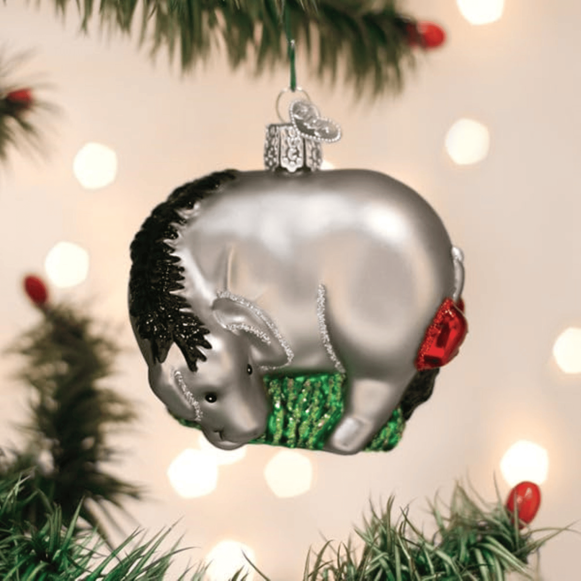 Old World Christmas Eeyore Glass Holiday Ornament