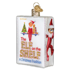 Old World Christmas Elf on the Shelf Glass Holiday Ornament