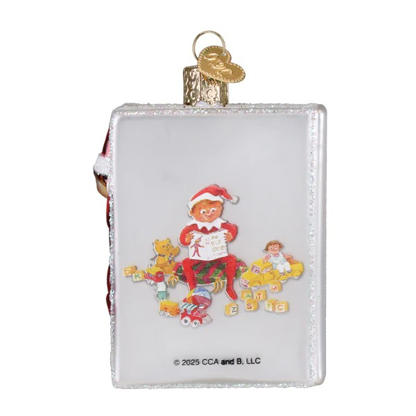 Old World Christmas Elf on the Shelf Glass Holiday Ornament