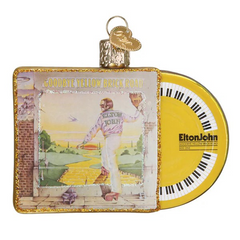 Old World Christmas Elton John Yellow Brick Road Glass Ornament