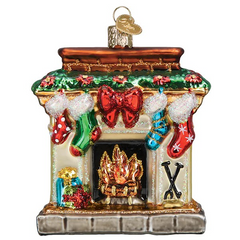 Old World Christmas Holiday Hearth Glass Ornament