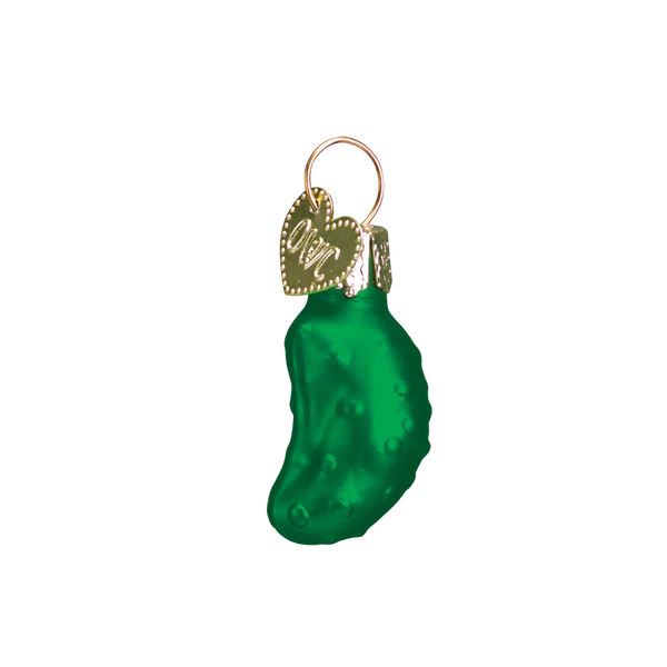 Old World Christmas Miniature Gurken Pickle Glass Ornament
