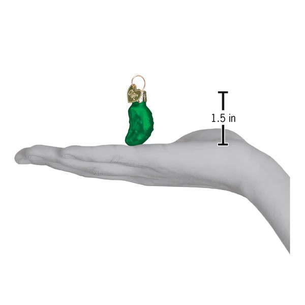 Old World Christmas Miniature Gurken Pickle Glass Ornament