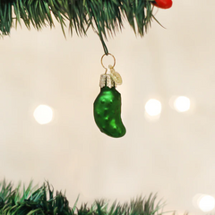Old World Christmas Miniature Gurken Pickle Glass Ornament