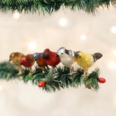 Old World Christmas Miniature Songbird Clip On Blown Glass Ornament (Set of 6)
