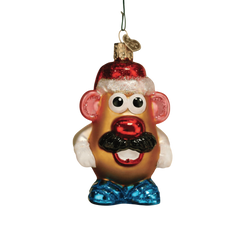 Old World Christmas Mr and Mrs Potato Head Glass Ornament Set