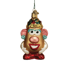 Old World Christmas Mr and Mrs Potato Head Glass Ornament Set