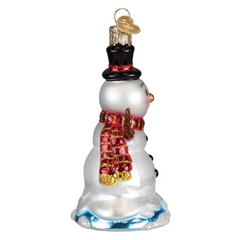 Old World Christmas Mr. Melting Snowman Blown Glass Ornament (with OWC Box)