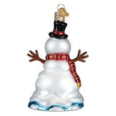 Old World Christmas Mr. Melting Snowman Blown Glass Ornament (with OWC Box)