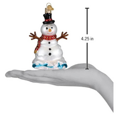 Old World Christmas Mr. Melting Snowman Blown Glass Ornament (with OWC Box)