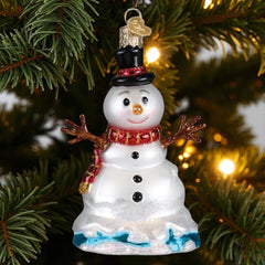 Old World Christmas Mr. Melting Snowman Blown Glass Ornament (with OWC Box)