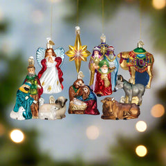Old World Christmas Nativity Collection | 9pc Ornament Box Set
