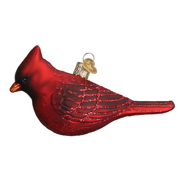 Old World Christmas Northern Red Cardinal Glass Holiday Ornament