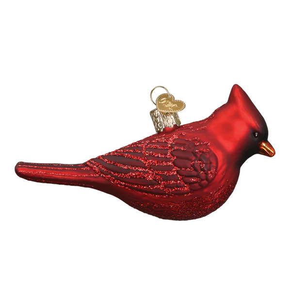 Old World Christmas Northern Red Cardinal Glass Holiday Ornament