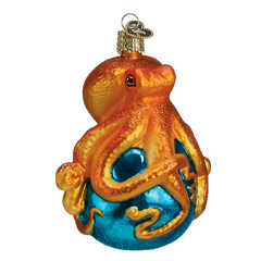 Old World Christmas Octopus Glass Holiday Ornament