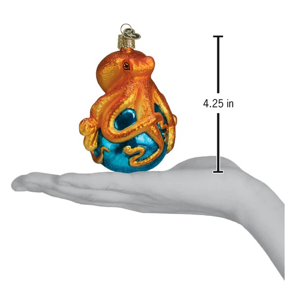Old World Christmas Octopus Glass Holiday Ornament