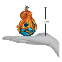 Old World Christmas Octopus Glass Holiday Ornament
