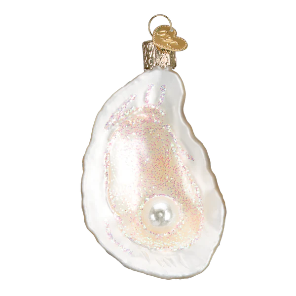 Old World Christmas Oyster with Pearl Glass Holiday Ornament