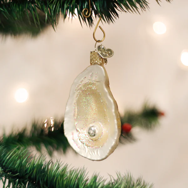 Old World Christmas Oyster with Pearl Glass Holiday Ornament