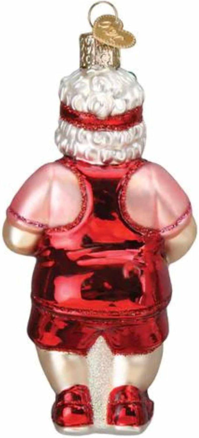 Old World Christmas Pickleball Mrs. Claus Glass Holiday Ornament
