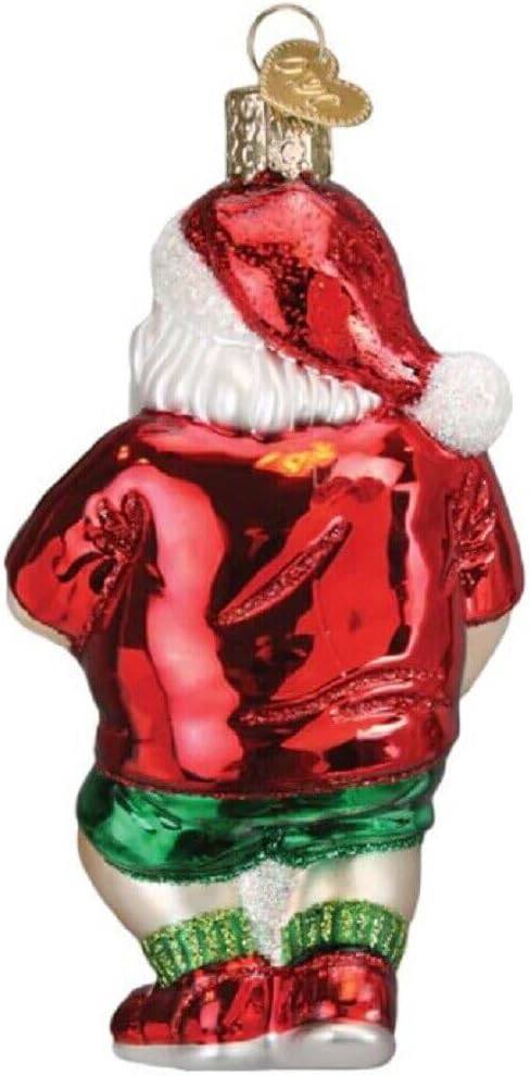 Old World Christmas Pickleball Santa Glass Holiday Ornament