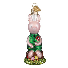 Old World Christmas Piglet Glass Holiday Ornament