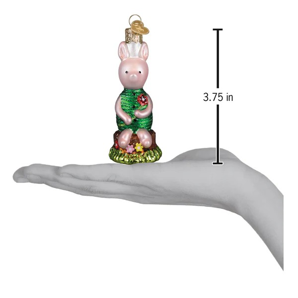 Old World Christmas Piglet Glass Holiday Ornament