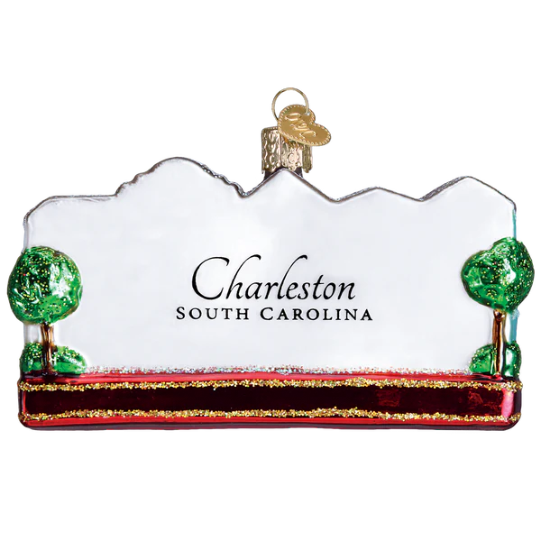 Old World Christmas Rainbow Row Charleston SC Glass Ornament