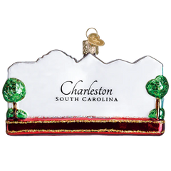 Old World Christmas Rainbow Row Charleston SC Glass Ornament