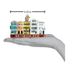 Old World Christmas Rainbow Row Charleston SC Glass Ornament