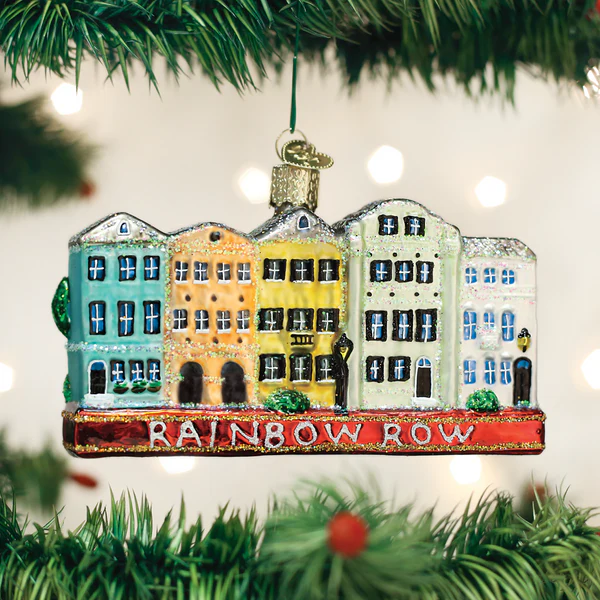 Old World Christmas Rainbow Row Charleston SC Glass Ornament