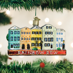 Old World Christmas Rainbow Row Charleston SC Glass Ornament
