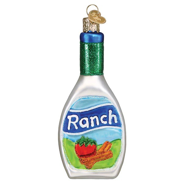 Old World Christmas Ranch Dressing Glass Holiday Ornament