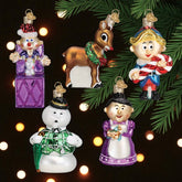 Old World Christmas Rudolph The Red Nosed Reindeer 5 Pc Glass Ornament Set #1
