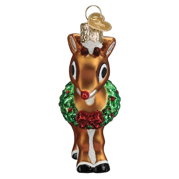 Old World Christmas Rudolph the Red-Nosed Reindeer Glass Holiday Ornament