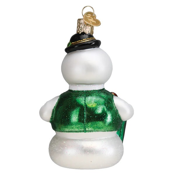 Old World Christmas Sam the Snowman Glass Ornament
