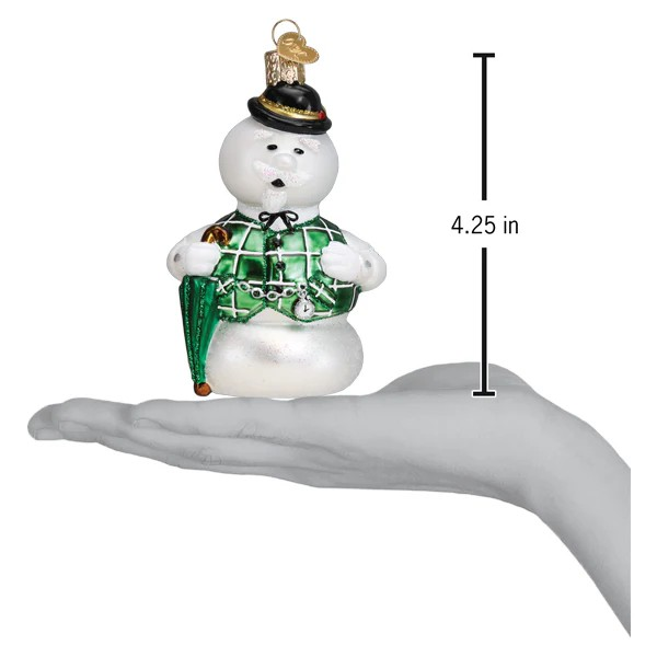 Old World Christmas Sam the Snowman Glass Ornament