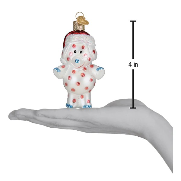 Old World Christmas Spotted Elephant Glass Holiday Ornament