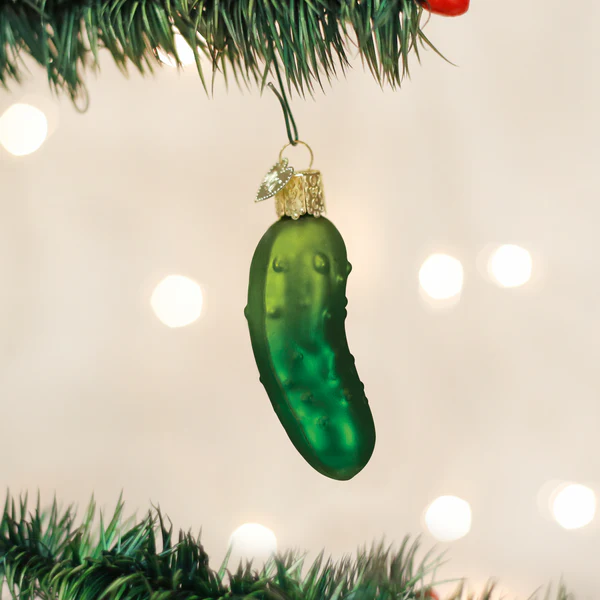 Old World Christmas Sweet Pickle Glass Ornament