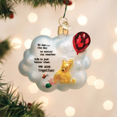 Old World Christmas Winnie And Piglet Together Glass Ornament