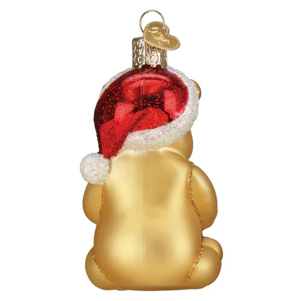 Old World Christmas Winnie The Pooh Glass Holiday Ornament
